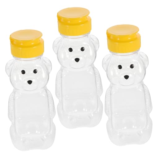 OUNONA 3pcs Reusable Bear Juice Candy Jar Candy Container Pp