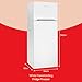 Russell Hobbs Freestanding Fridge Freezer in White 54cm Wide 145cm High 171L Fridge Capacity, 42L Freezer Capacity, Adjustable Thermostat, 2 Year Guarantee RH144TMFF541E1W