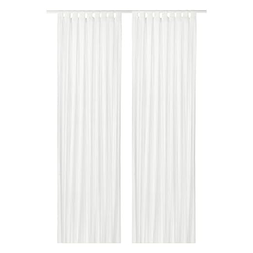 Ikea MATILDA - Cortinas transparentes (1 par, 140 x 300 cm), color blanco