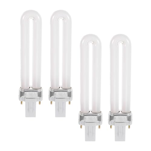 Toyvian 4 Tubos de Repuesto de Vidrio Curado Rápido para Lámpara de Uñas de 12w 365nm y Ahorro Manicura Profesional en Salón