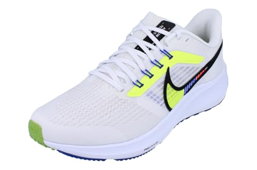 Nike Men's Air Zoom Pegasus 39 Running Shoe, White/Black-Summit White-Volt, 8.5 M US