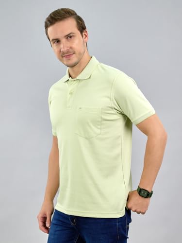 Image of Monte Carlo Mens Regular Fit Half Sleeve Solid Polo Neck T-Shirt (Pack of 1)