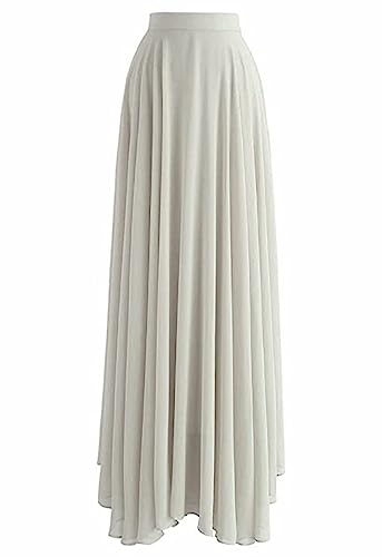 Image of Women's Full Length Georgette Long Skirt- Lehenga with 8 Meters Maxi Flare