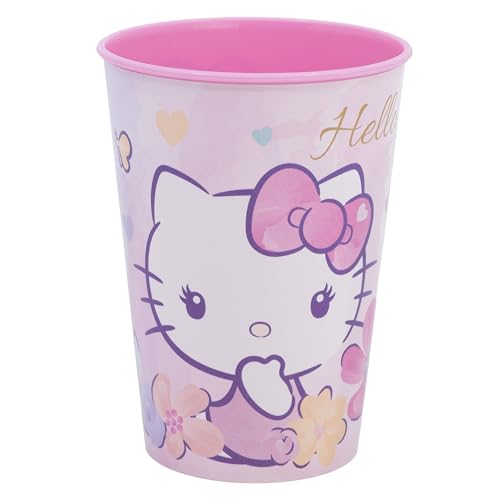Stor Copo infantil de plástico reutilizável de 260 ml de Hello Kitty