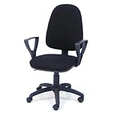 Gardenia Sagomata Sedia Poltrona Ufficio Operativa Girevole con Braccioli Casa Studio Nera...