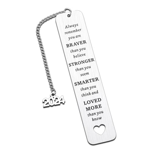 Marcador de páginas 2024, presentes para ela, ele, presentes de formatura para filho, filha, marcador de páginas de reforma para colegas de trabalho, amigos, homens, mulheres, presentes inspiradores