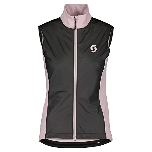 Scott W Gravel Warm Merino Vest Colorblock-Schwarz - Merino Warme windabweisende Damen Hybrid Gravel Bike Weste, Größe M