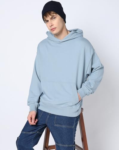 Image of Gap Men Regular Fit Solid Full Sleeves Cotton Hoodie
