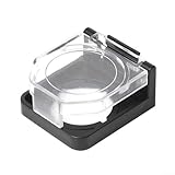 Yuanpgky Drucktastenschalter Schutzabdeckung für 22mm Halterung, IP65 klassifiziert, transparenter Klappverschluss Sicherheitsschutz mit 12mm Innenhöhe, PC Kunststoff kindersicher abschließbar