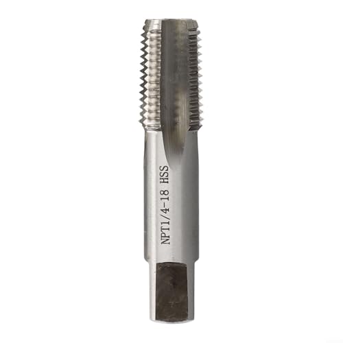 Taraud fileté en acier pour tuyau conique 1/4-18 NPT pour créer des filetages internes précis sur les tuyaux métalliques, convient pour les tâches professionnelles de plomberie et de réparation