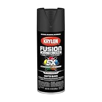 Krylon Fusion All-In-One Adhesive Spray Paint for Indoor/Outdoor Use, 12 oz, Black