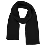 UAMOEI Kids Scarf for Girls Scarf Toddler Boys Scarves Knit Winter Scarves Fashion Neck Warmer Kids Neck Warmers Boy (Black)