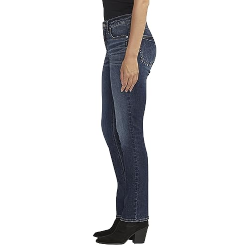 Silver Jeans Co. Women's Avery High Rise Curvy Fit Straight Leg Jeans2