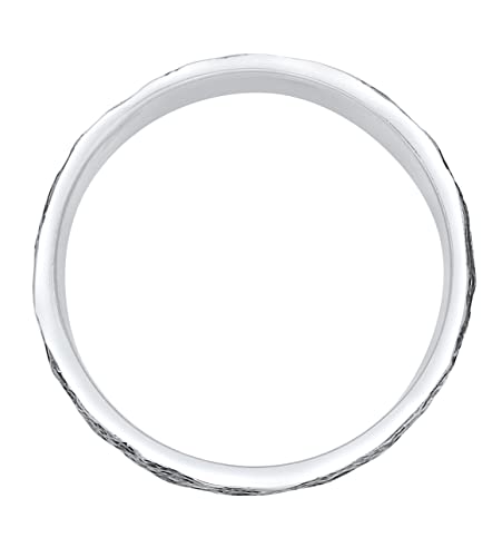 Kuzzoi Herrenring Im Hammerschlag-Design - Massiver Bandring Aus 925er Sterlingsilber Im Used Look