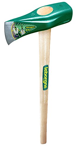 LEBORGNE - Merlin Éclateur 3,7 kg - Manche Bois Certifié PEFC 100% - Ø 9 cm - H 90 cm - Pour Fendre et Refendre le Bois - Côté Masse - Sécurité...