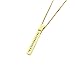 Handmade 14K drop bar necklace with a row of channel set diamonds on 14K gold chain in yellow or white gold