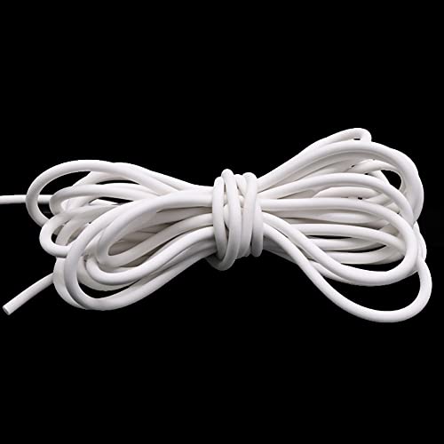 easytooly 5M Dia 1-3.5mm Silicone Foam Seal Strip, Round Foaming Cord Sponge Strips, High Tensile Strength VMQ Foaming Cord(1mm)
