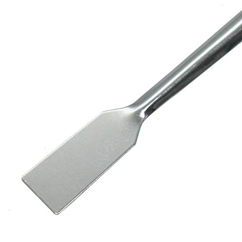 Sunnyglade 10Pcs 2 In 1 Stainless Steel Lab Spoon Spatula/Laboratory Sampling Spoon Mixing Spatula #TOP3