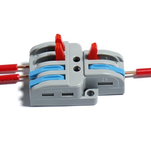 Terminales de conexión 2 en 4 para cajas de registro, conector de cable compacto, 50 piezas 7