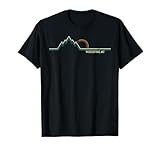 Retro Mountains Whitefish, Montana Summer Hiking T-Shirt