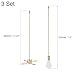 uxcell 13 Inch Ceiling Fan Pull Chain Extender Sets, 6 Pcs Beaded Ball Fan Pull Chain with Decorative Light Bulb and Fan Cord for Ceiling Light Lamp Fans, Gold