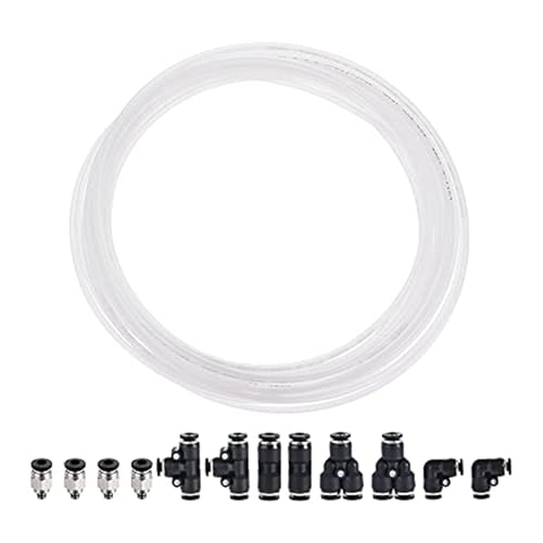 Tuyau pneumatique nylon 4mm résistant à la pression avec raccords rapides