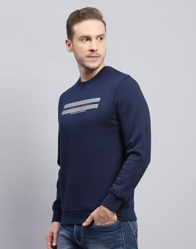 Image of Monte Carlo Mens Regular Fit Full Sleeve Round Neck Solid Winter Sweatshirt