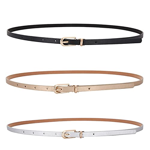 Niuhong 2 Pcs Cintura Sottile Donna Cintura Stretta Vestito Cinghia