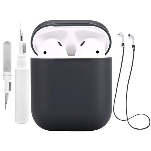Teyomi Custodia protettiva per AirPods, in silicone con fascia da polso sportiva, custodia caricabatterie