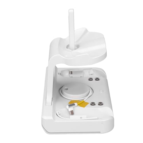 KAKAKE Estación de Carga del Controlador VR Carga Eficiente Iluminación RGB Soporte de del Controlador de Auriculares VR con 2 Baterías para Fanáticos de la Realidad Virtual (Blanca) - imagen 3