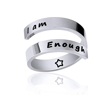 HMOOY Inspirational Adjustable Spiral Wrap Ring Cover