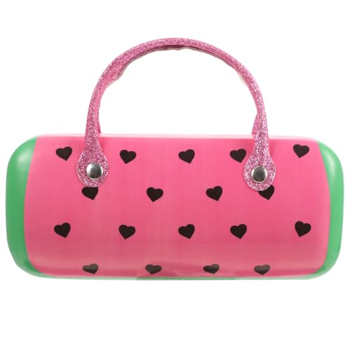 CALLARON Funda portátil para gafas de sol Kawaii, funda protectora para gafas, bonita funda de almacenamiento para gafas, funda de viaje para gafas de sol, funda de metal, Como se muestra en la