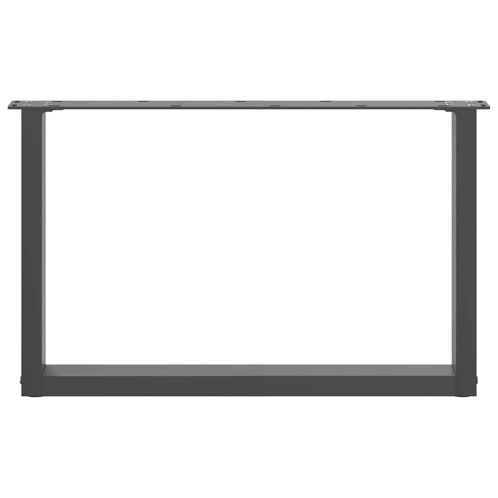SYDE Nogi do stołu kawowego w kształcie litery U, 2 sztuki, antracyt, 60 cm, stal