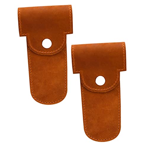 PACKOVE 1 Juego Funda Para Afeitadora Funda Para Varios Cabezales Afeitadora De Viaje Bolsa De Cuero Portátil Suministros Para Afeitadora Funda Antiarañazos Funda Para 2 piezas