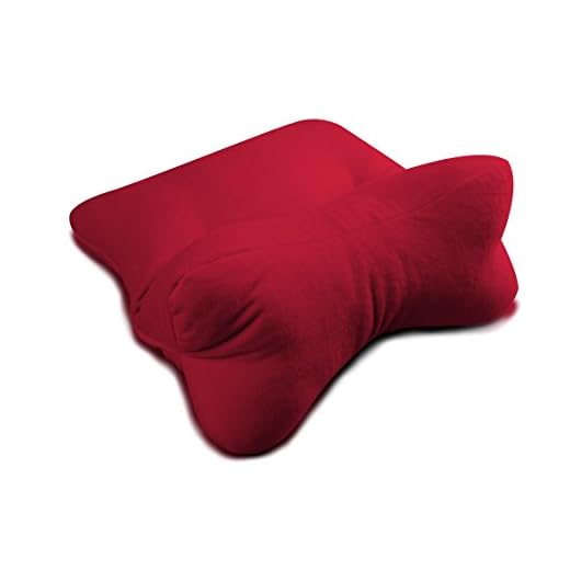 Original Bones DogBones OrthoBone Chiropractic Pillow, Red, Regular
