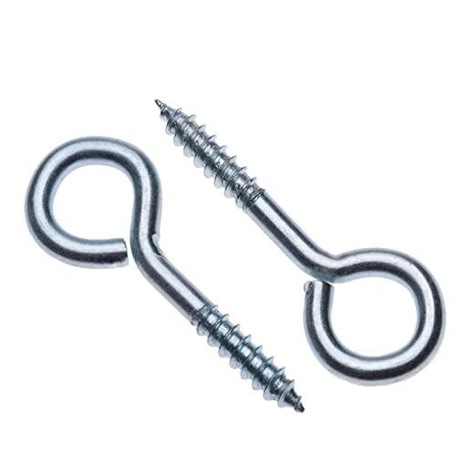 M5 (5mm Diameter) 30mm Eye Screws Hooks in Eyes Bolt (Pack of 25) Zinc Plated Eyebolts for Garden/Wood/Wall Self Tapping Vine Metal Eyelet Ring Shape Screw Hook Indoor Outdoor