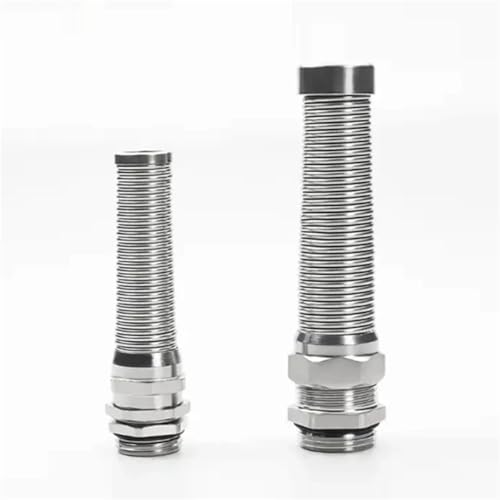 Prensaestopas M20 de latón niquelado con muelle flexible para cables de 13-18mm 4