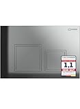 FEINER® WC-Drückerplatte [Chrom Hochglanz] – kompatibel mit Geberit Sigma Serie UP300 & UP320, Doppelspülung, Maße 24,5 × 16,4 cm – nicht kompatibel mit Delta, Omega, Basic