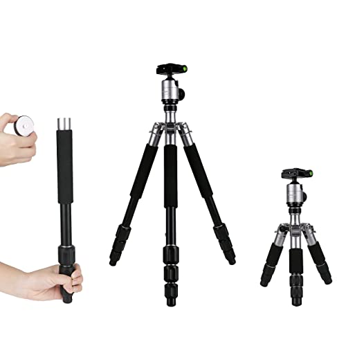 Image of Fotopro Camera Tripod 55 Inch Aluminum Ball Head Quick Release Plate Professional Camera Tripod for Travel Tripod Max Load Up to 17.6lbs /10kg