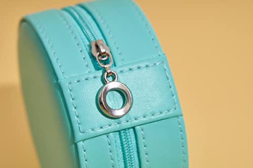 Jewelry Box for Women, Small Leather Jewellery Case for Kids Girls, Travel Organiser, A Gift for Her, Blue