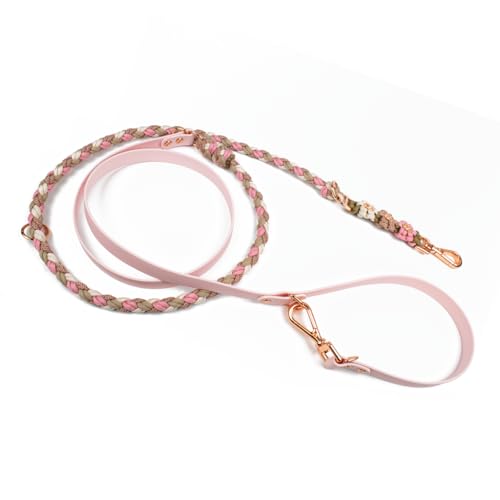 Hundeleine Tierluxe Blumen Biothane Paracord (Rosa, S Lienelänge: 200 cm)