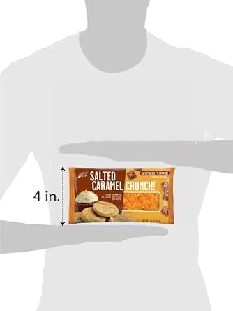 Salt Caramel Crunch Toppings- Salted Caramel Pieces, 2-10oz Bags- Caramel Sugar Topping