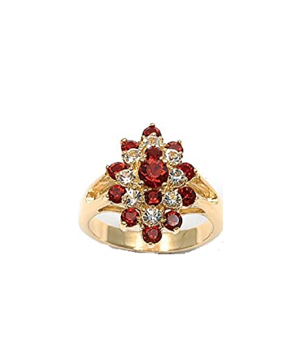 Bague marquise plaqué or 18 carats avec pierre zirconium brillant anneau femme sans nickel