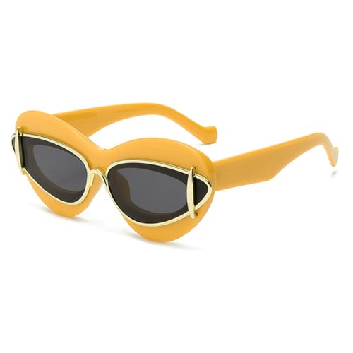 willochra oversized Cat Eye Double Frame Sunglasses Women Luxury Y2k Punk Sun Glasses For Ladies Retro Eyewear Shades F272