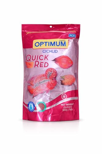 Optimum All Life Stages Happy Fins Cichlid Quick Red Pellet Fish Food, 300 g,Pack of 1