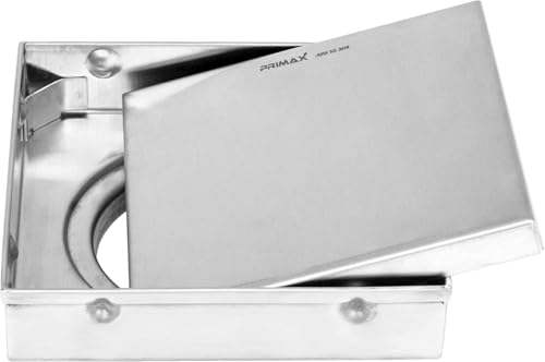 Image of Plantex (Primax) 304 Grade Stainless Steel Tile Insert Floor Drain Cover /Bathroom Drain Cover /Shower Drain - 5x5 inch (Matt)