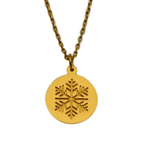 Collier flocon de neige LKBEADS en argent plaqué or : fini les bijoux qui ternissent et irritent