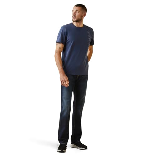 Image of ARIAT Men's Vertical Logo Graphic Short Sleeve T-Shirt
