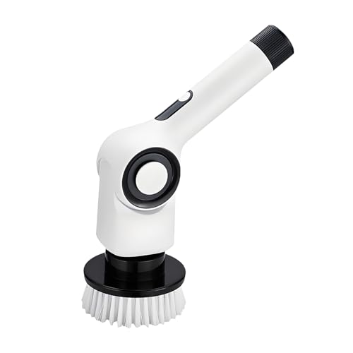 QUMOX Electric Spin Scrubber with 7 Brush Heads & LED Display – 3-Speed Cordless Cleaning Tool for Home & Bathroom (IPX7 Waterproof)
