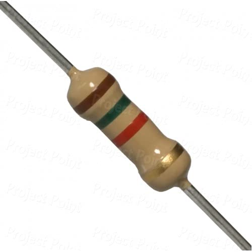 Image of BRANDED Carbon Film Resistor 1 /4 watt 4 Band Tolerance 5% - Total 100pcs Value (1K5 Ohms) | 5% Tolerance, 100pcs Total